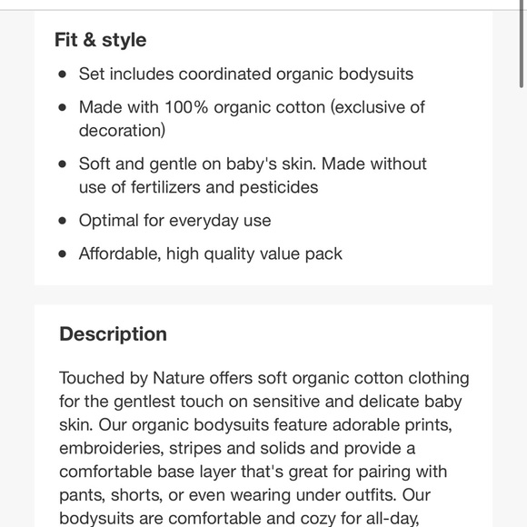 Touched by Nature Foodie 18M Onesies Bundle (4) - Picture 14 of 14